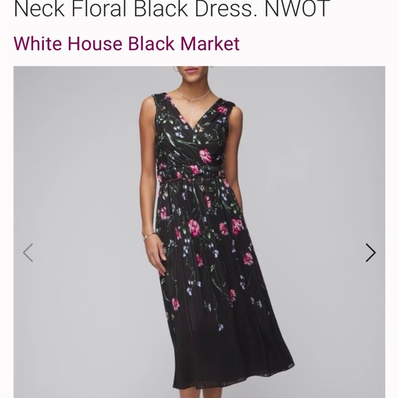 White House Black Market Dresses & Skirts - White House Black Market Floral Black Dress